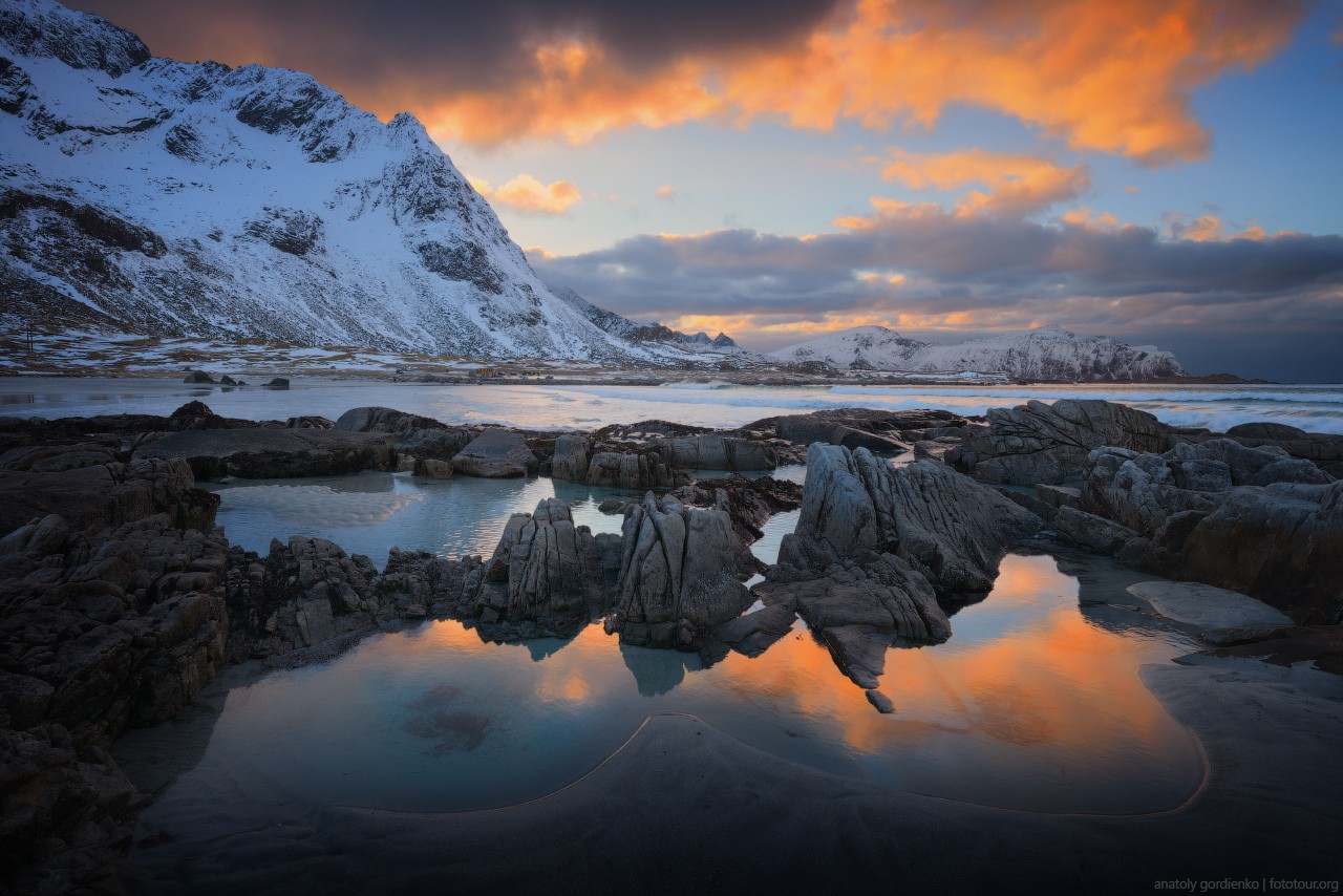 skagsanden beach красивый пляж лофотены фототур