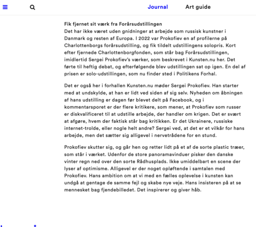 RUSSISK KUNSTNER VIL HAVE OS TIL AT SE MENNESKET BAG FJENDEN: INTERVIEW WITH BJARKE CALVIN