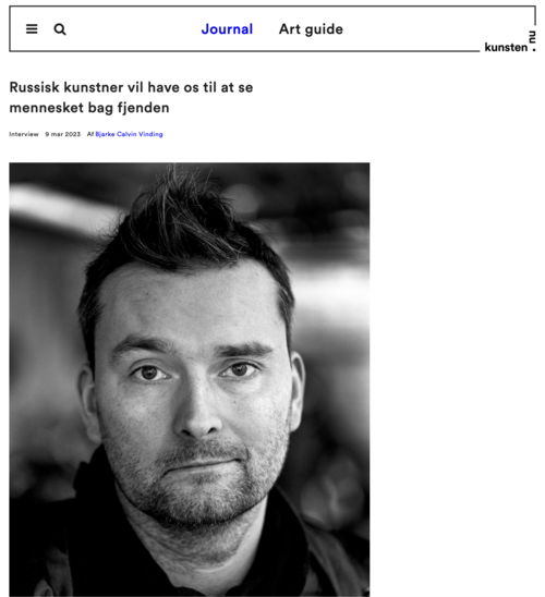 RUSSISK KUNSTNER VIL HAVE OS TIL AT SE MENNESKET BAG FJENDEN: INTERVIEW WITH BJARKE CALVIN