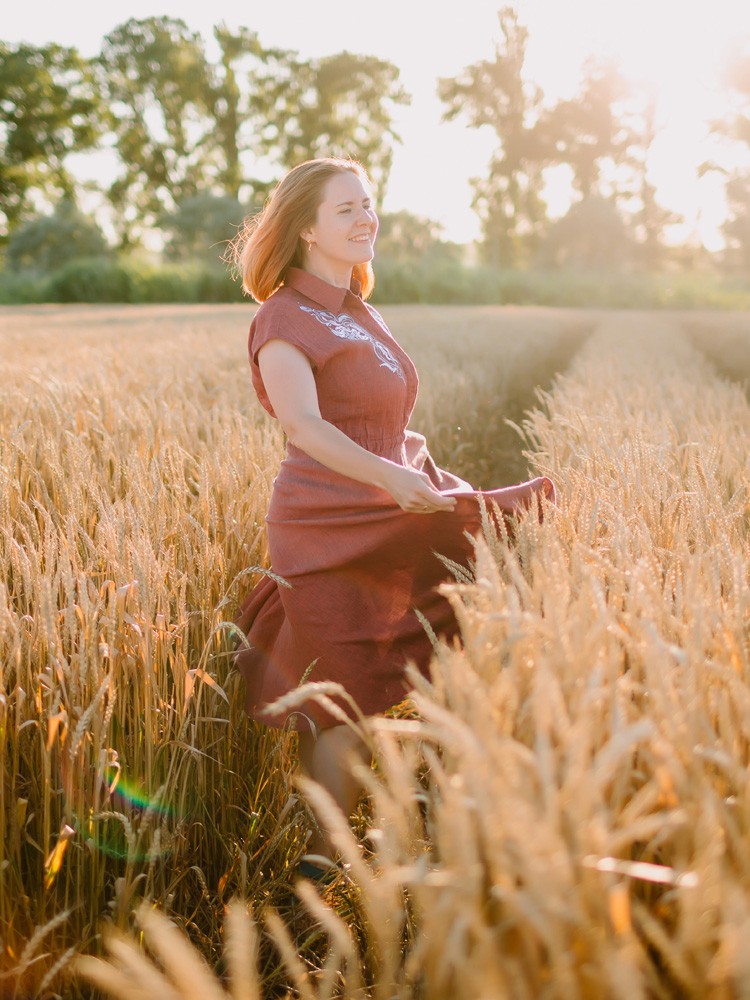In the field