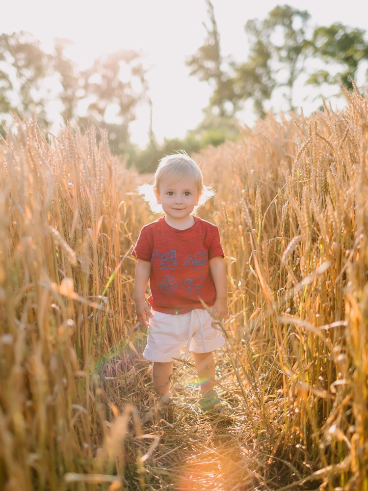 In the field