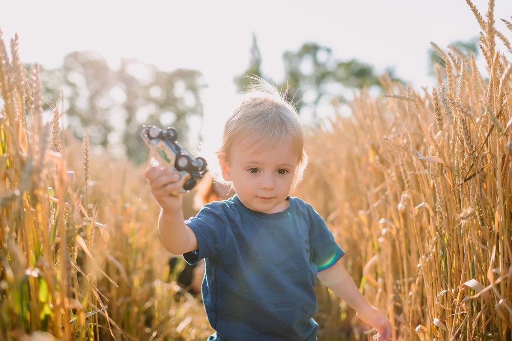 In the field