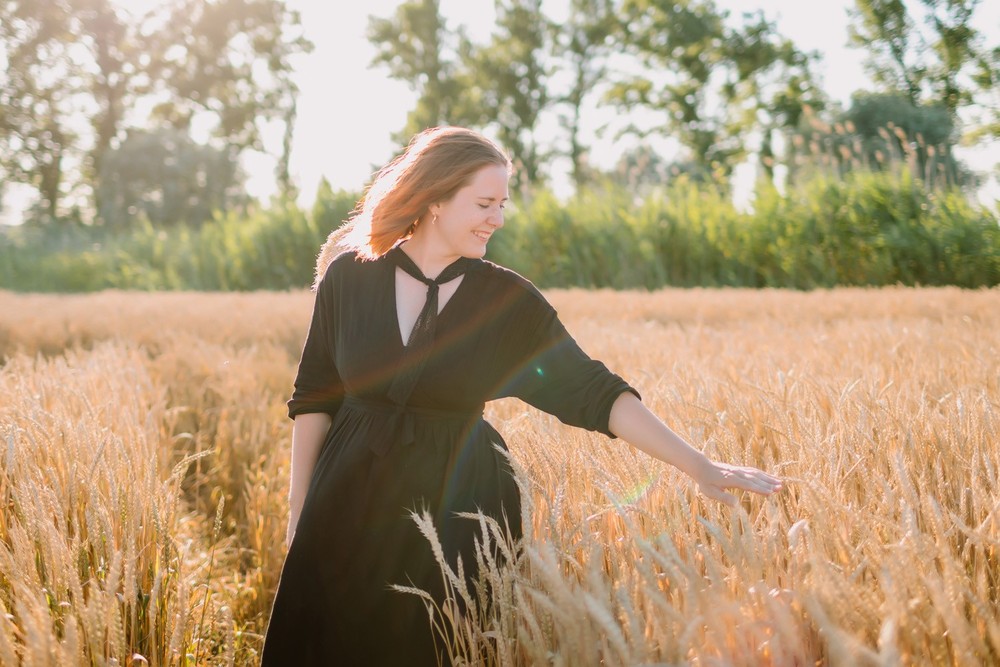 In the field