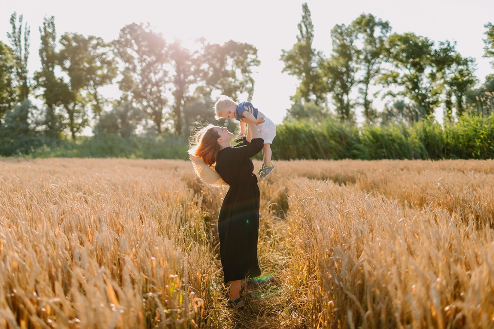In the field