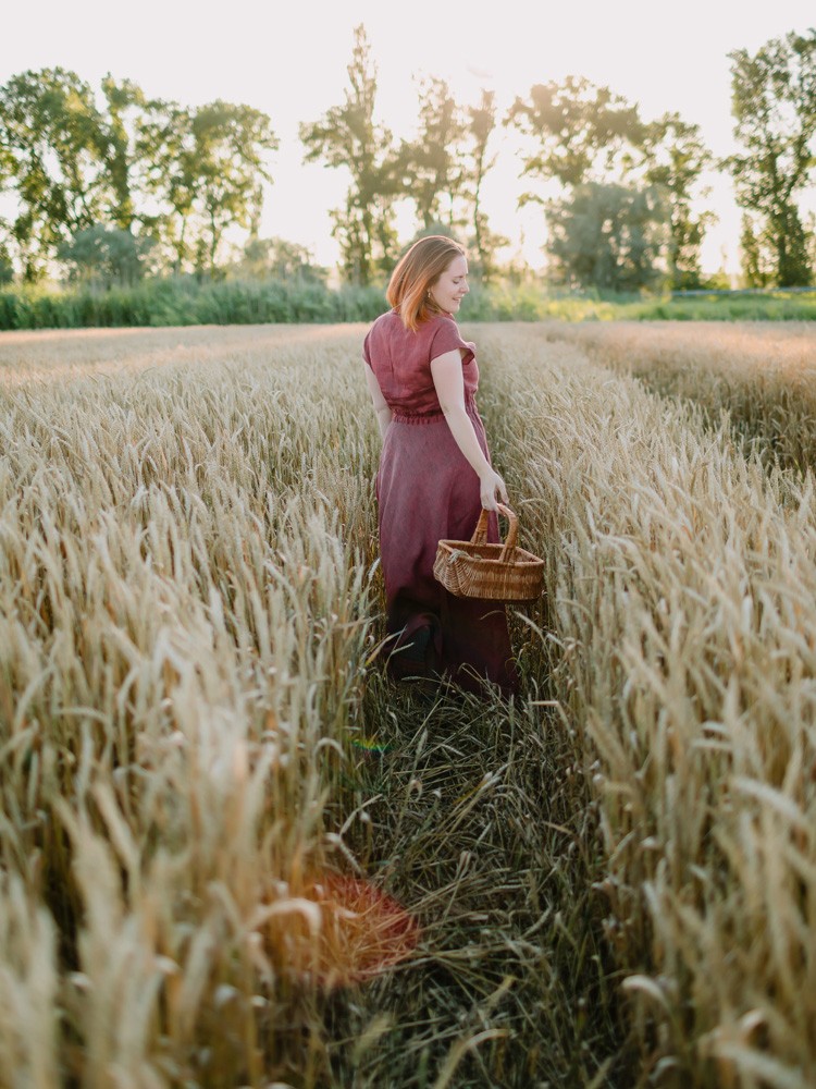 In the field