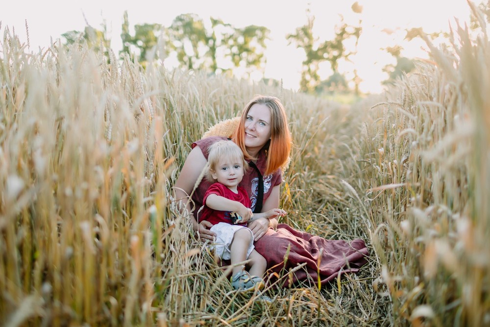 In the field