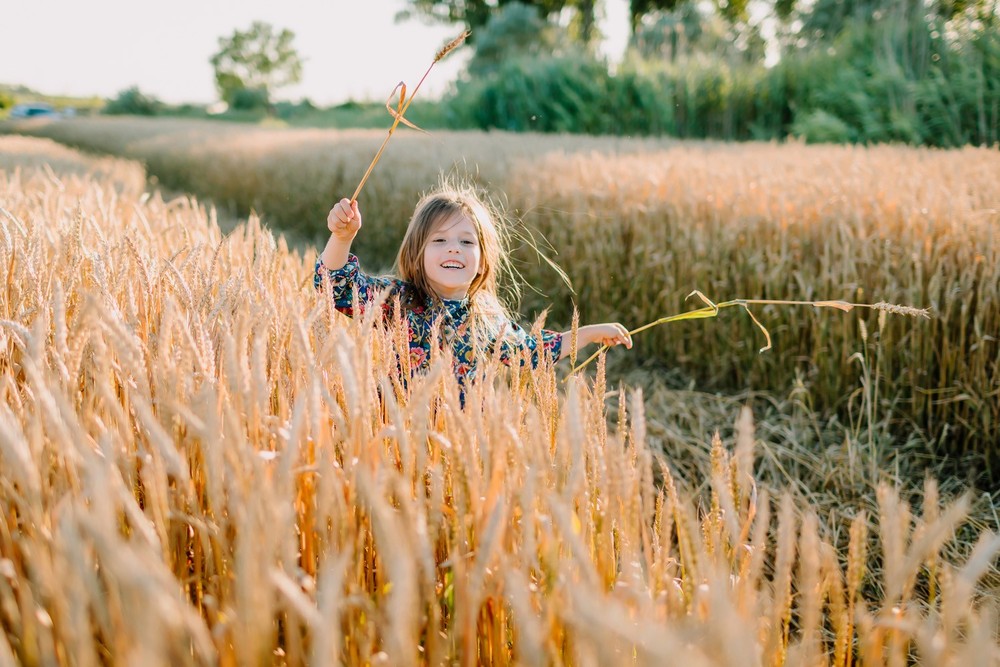 In the field