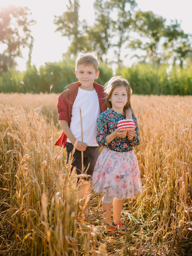 In the field