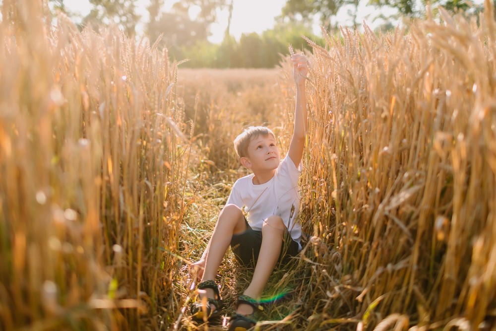 In the field