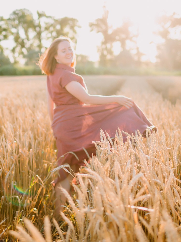 In the field