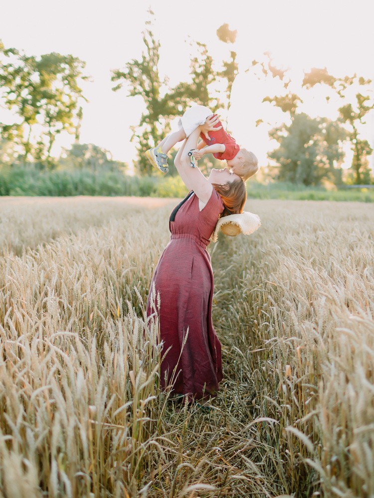 In the field