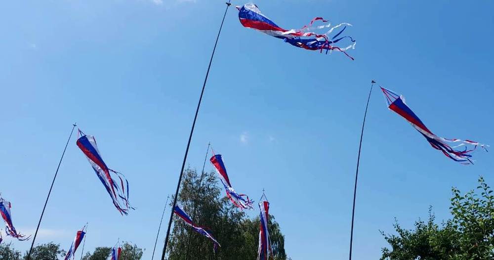 ветряные декорации воздушные змеи  