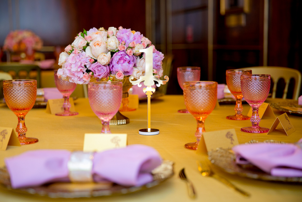 Gold and pink