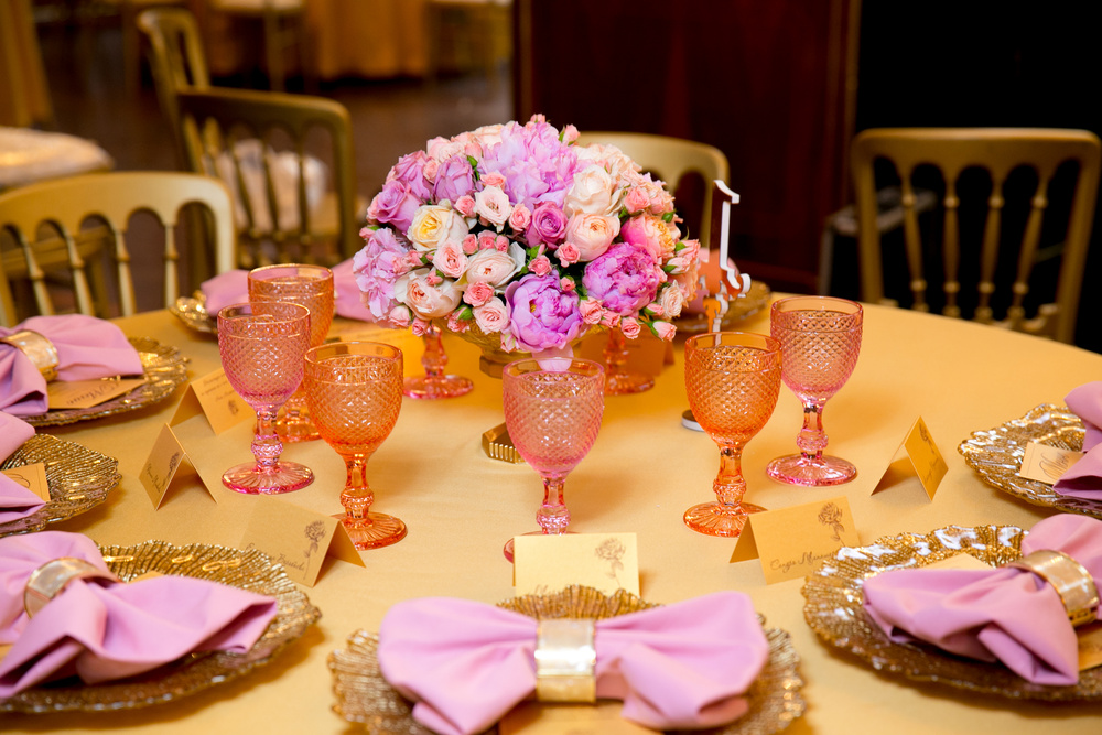Gold and pink