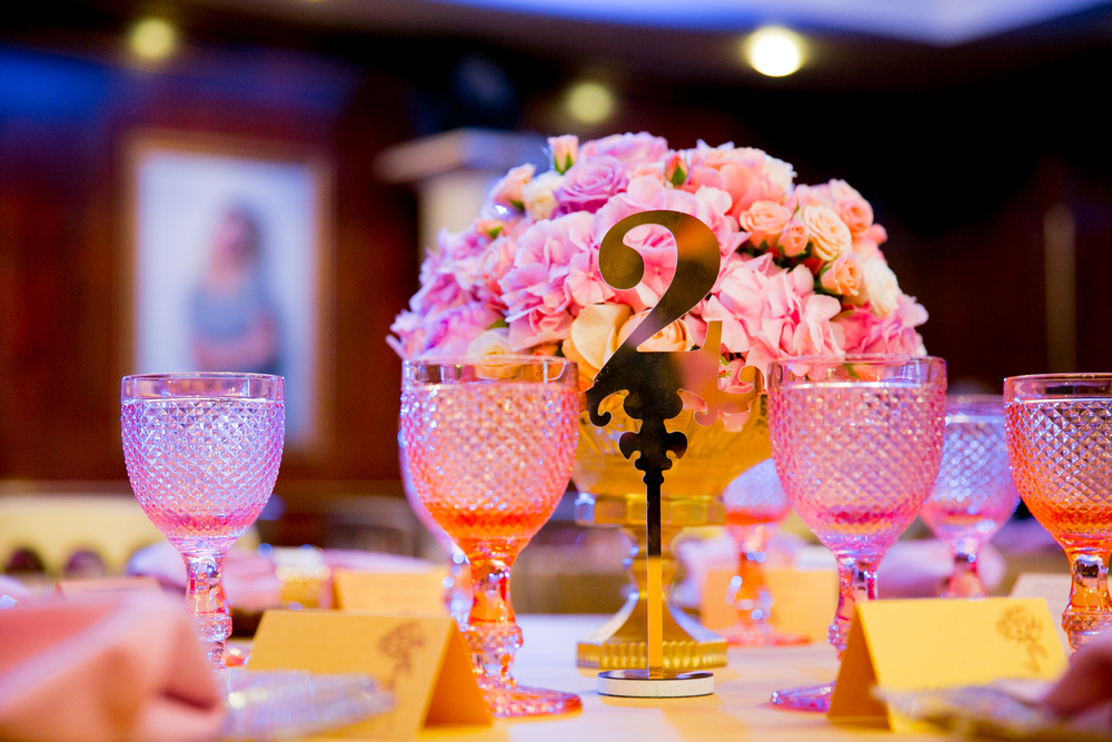 Gold and pink