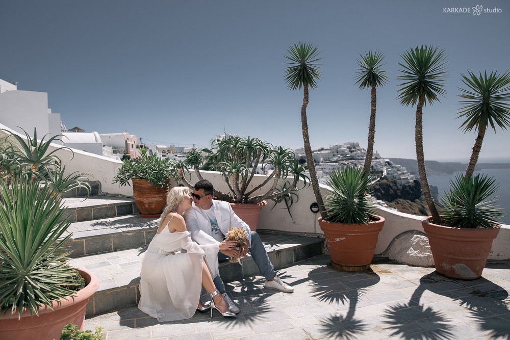 Xenia & Sergey in Santorini