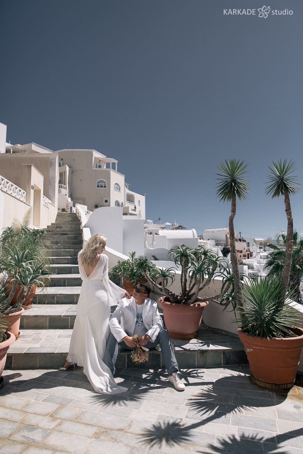 Xenia & Sergey in Santorini