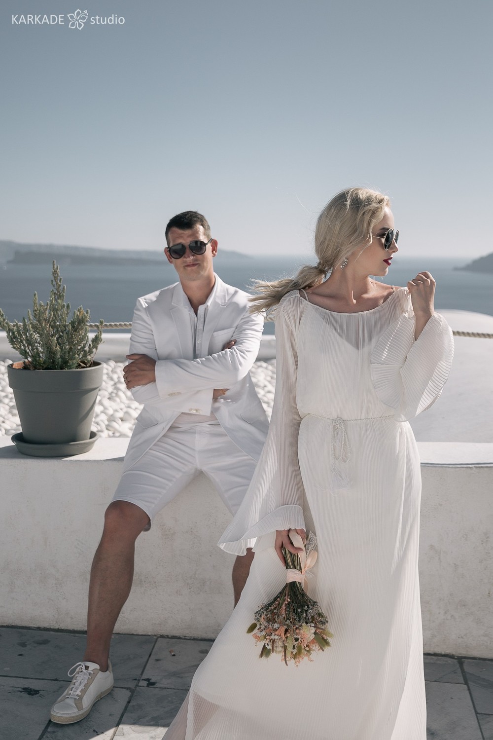 Xenia & Sergey in Santorini