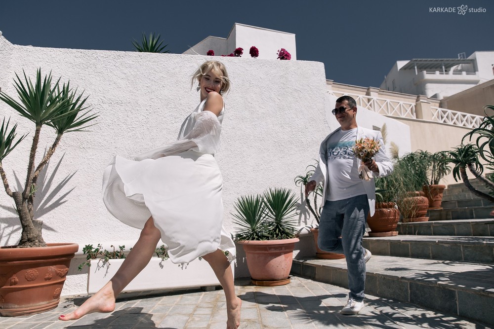 Xenia & Sergey in Santorini