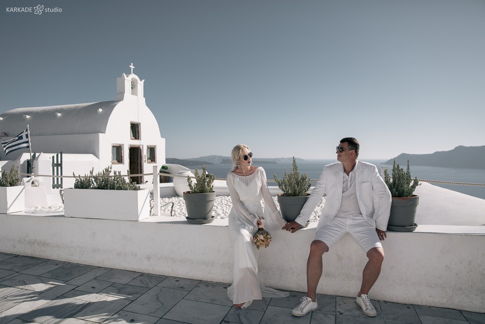 Xenia & Sergey in Santorini