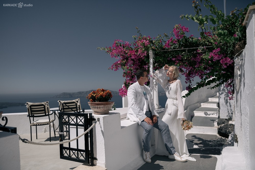 Xenia & Sergey in Santorini