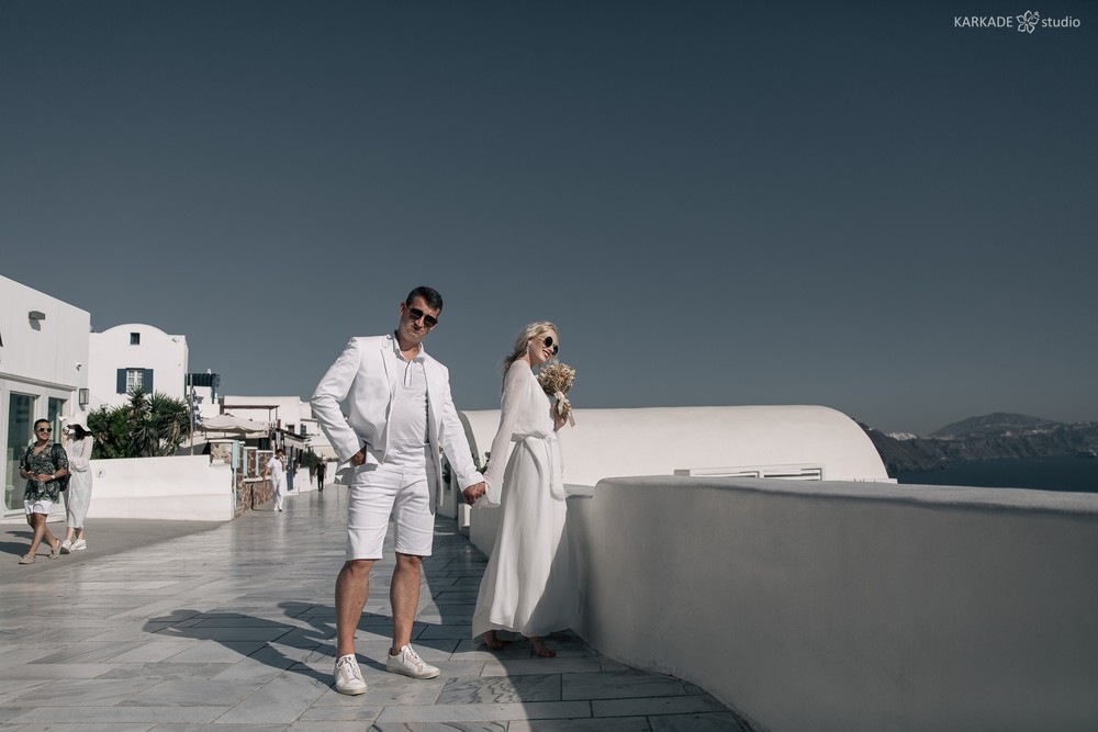 Xenia & Sergey in Santorini