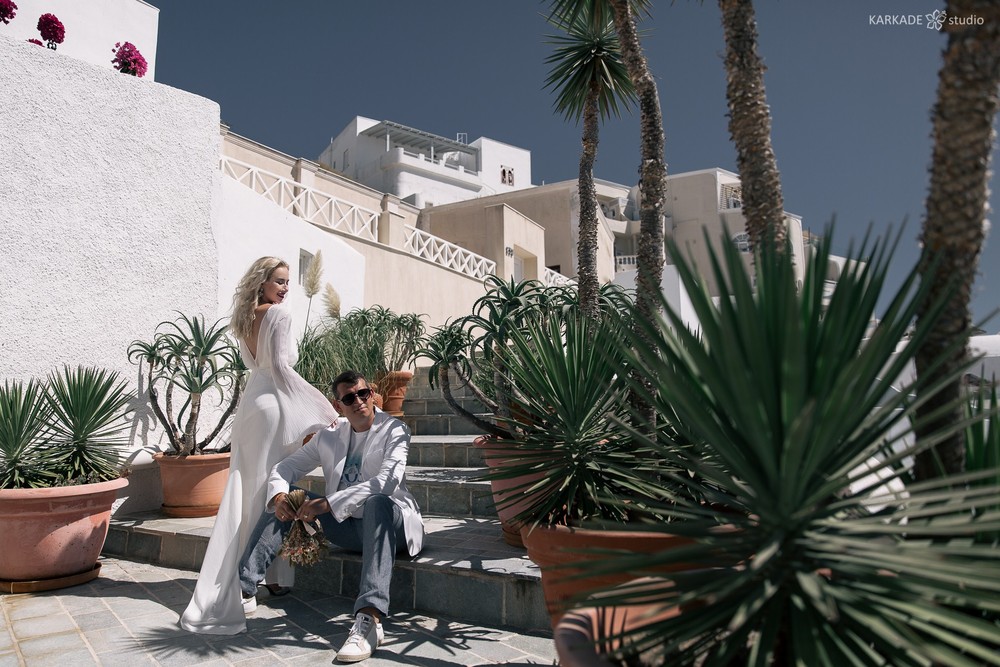 Xenia & Sergey in Santorini