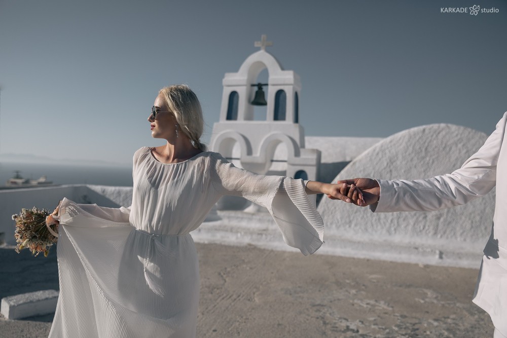 Xenia & Sergey in Santorini