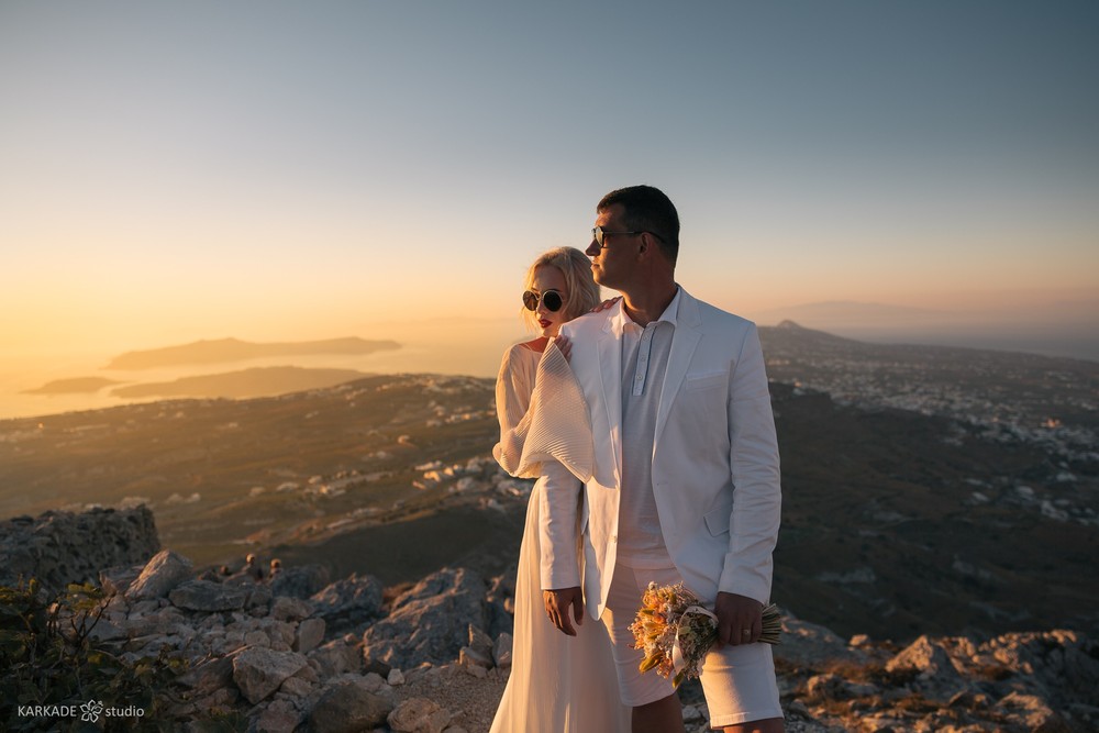 Xenia & Sergey in Santorini