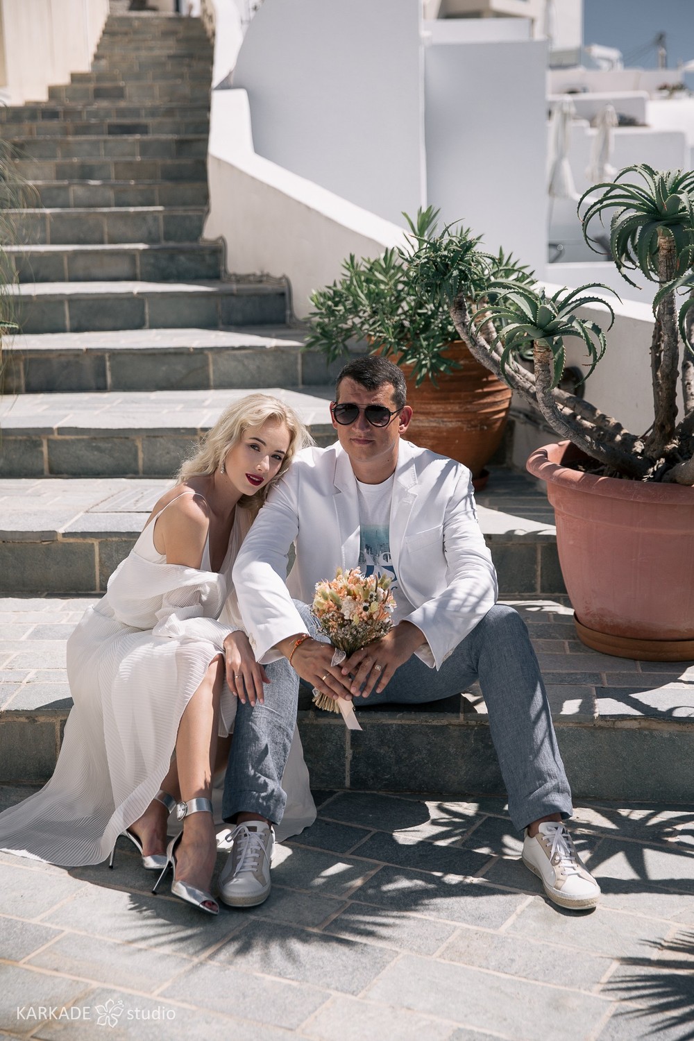 Xenia & Sergey in Santorini