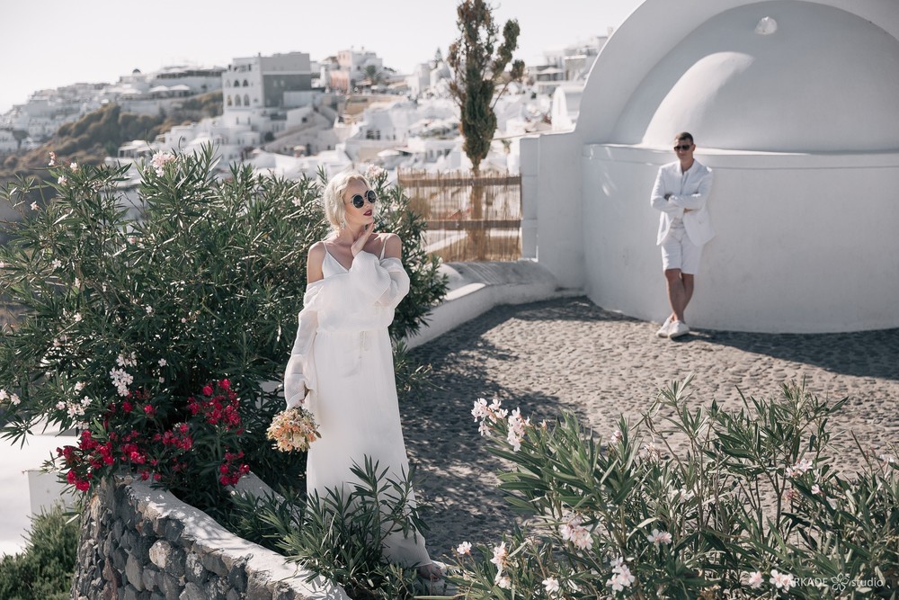 Xenia & Sergey in Santorini