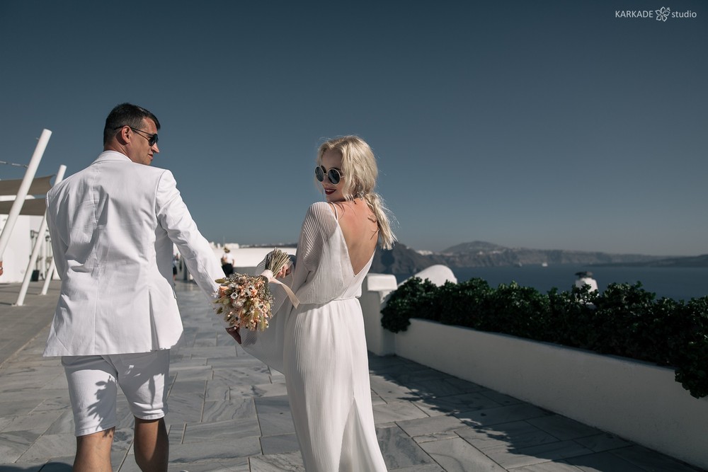 Xenia & Sergey in Santorini