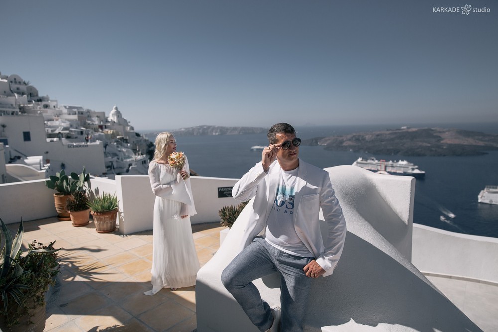 Xenia & Sergey in Santorini