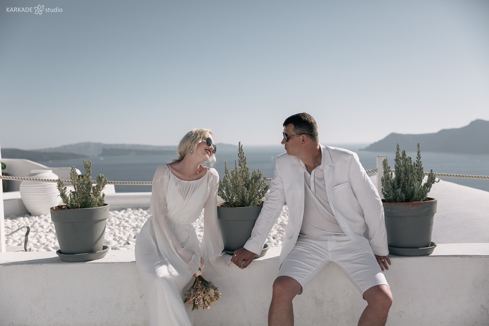 Xenia & Sergey in Santorini
