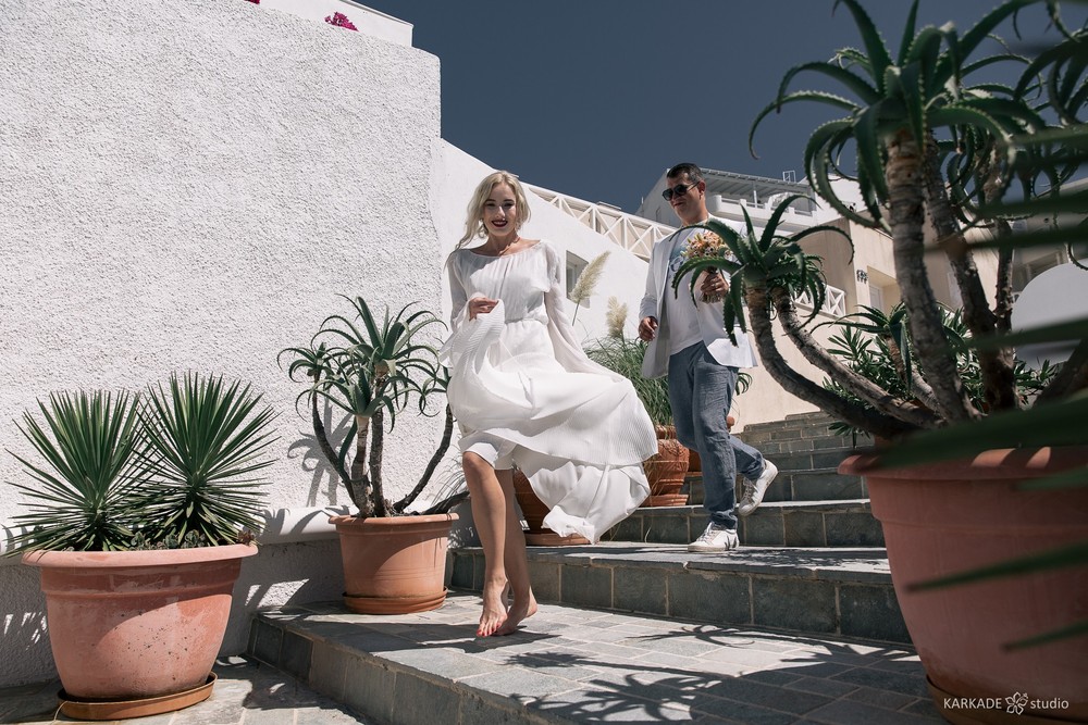 Xenia & Sergey in Santorini