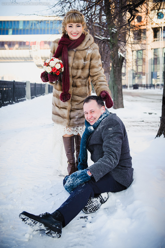 WEDDINGS (СВАДЬБЫ) - Alexey & Anya - Зимняя Свадьба Алексея и Ани мост Багратион ресторан Сити клаб (City club)