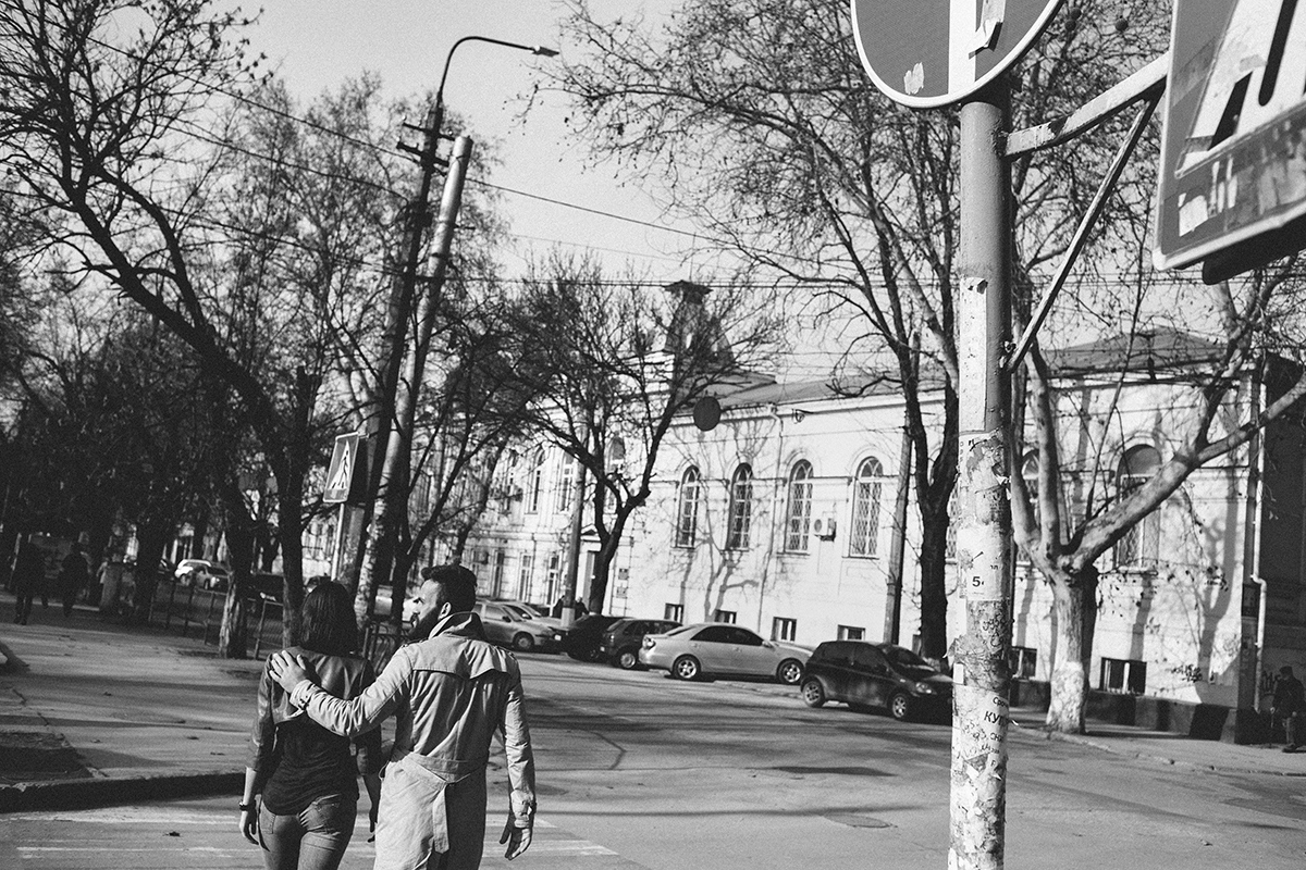 in the city