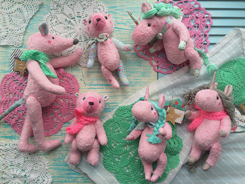 Мятно-розовая серия.