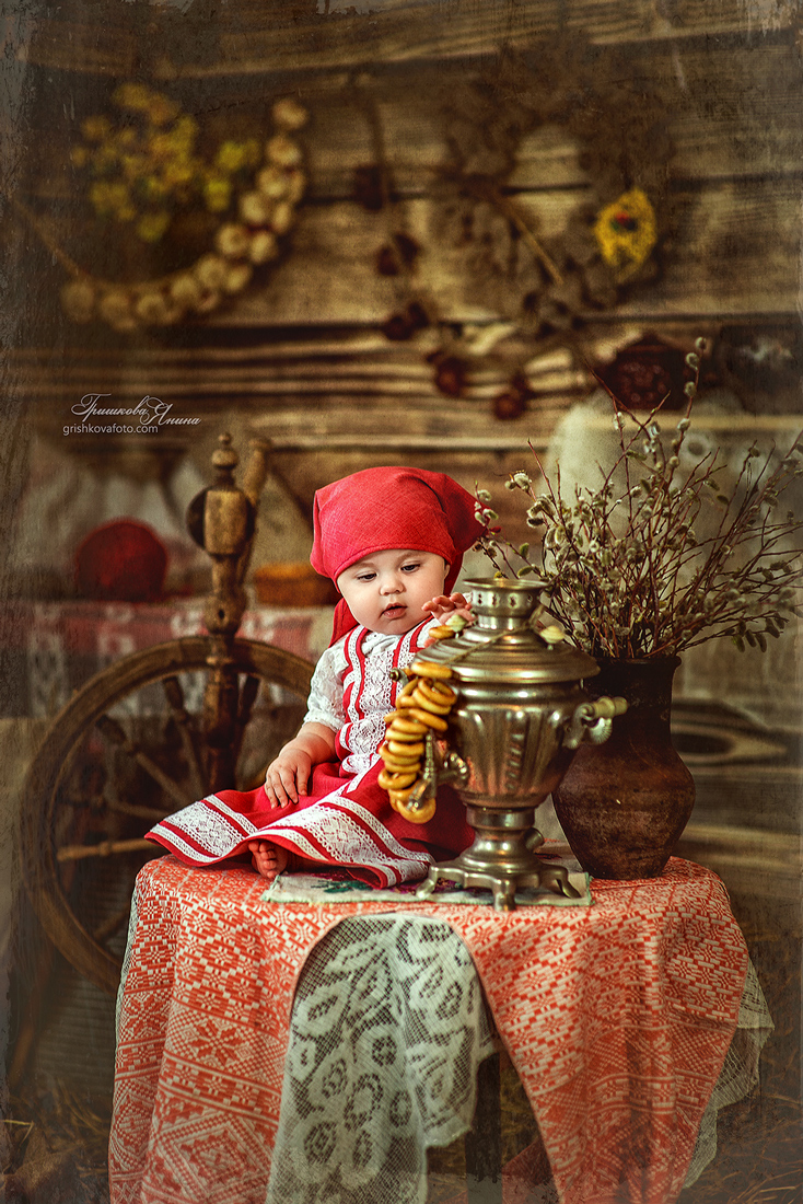 Детская фотосессия - Деревенское утро