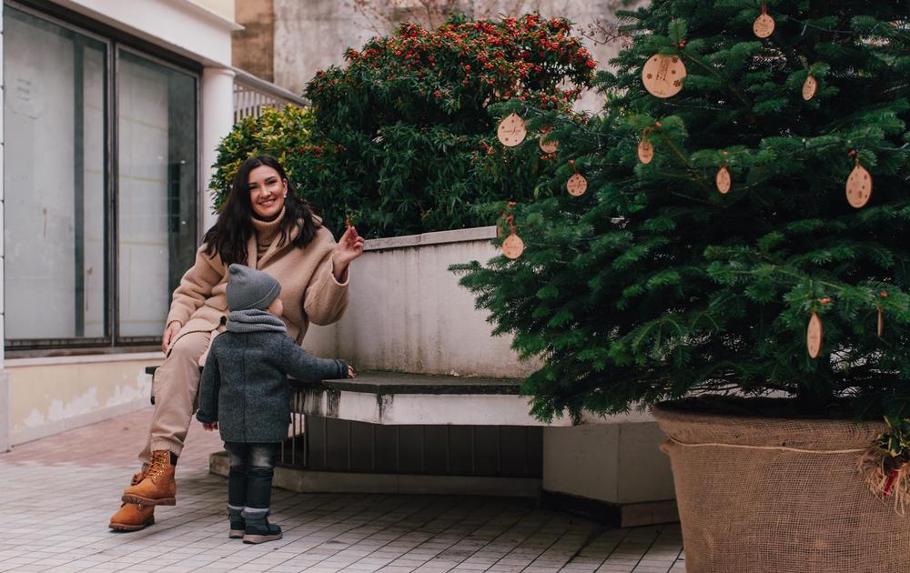 Family photo. Городская зимняя фотопрогулка мамы и сына.