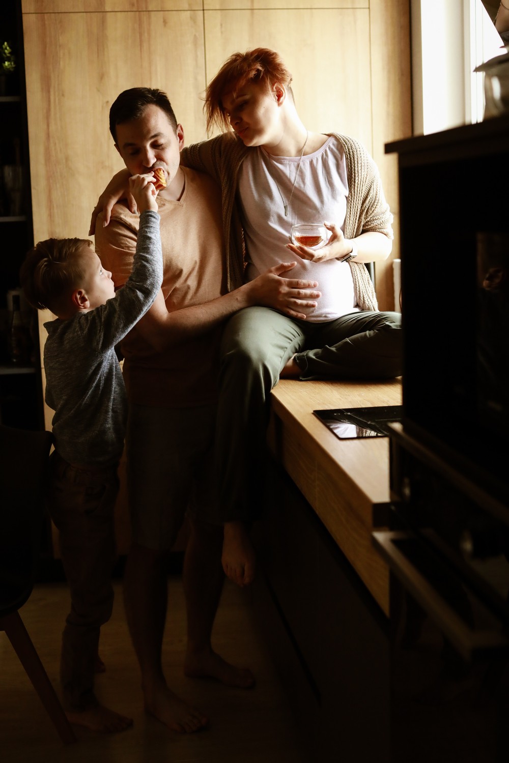 Famiglia. Pregnancy. Домашняя фотосессия. Беременность