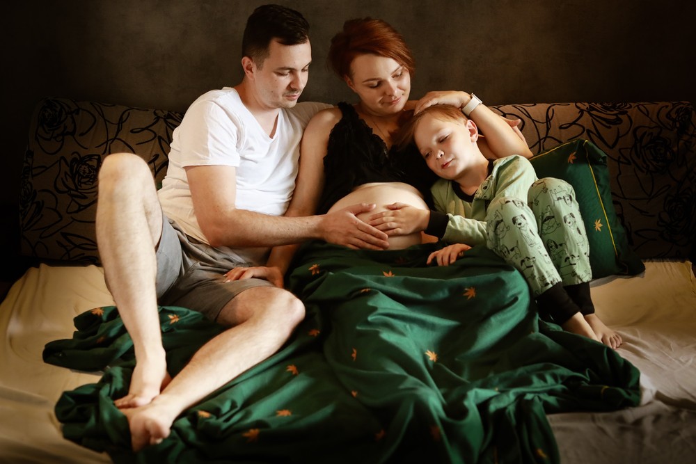 Famiglia. Pregnancy. Домашняя фотосессия. Беременность
