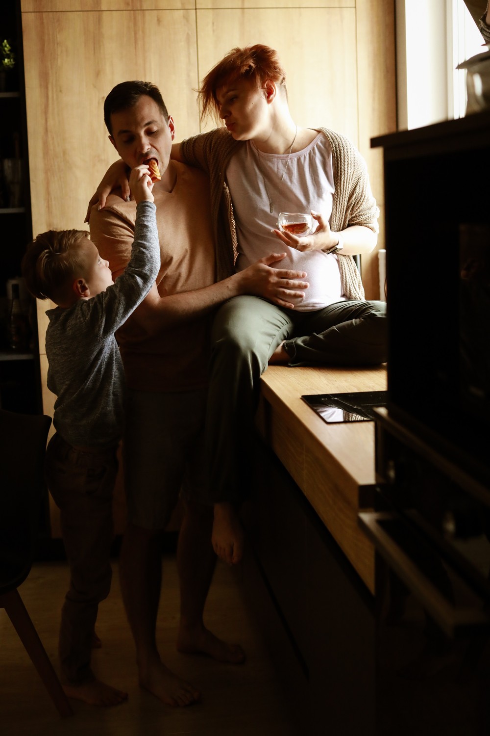 Famiglia. Pregnancy. Домашняя фотосессия. Беременность