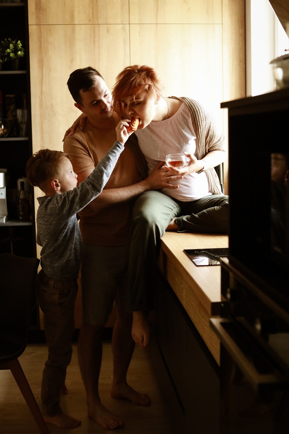 Famiglia. Pregnancy. Домашняя фотосессия. Беременность