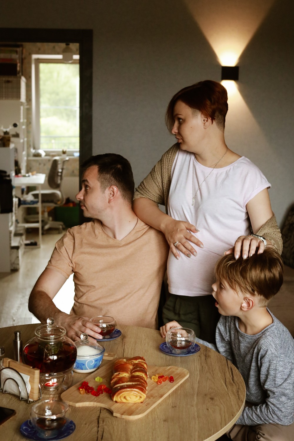 Famiglia. Pregnancy. Домашняя фотосессия. Беременность