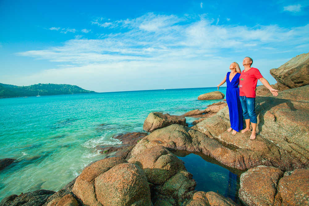  влюбленные у моря