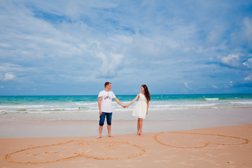  влюбленные у моря