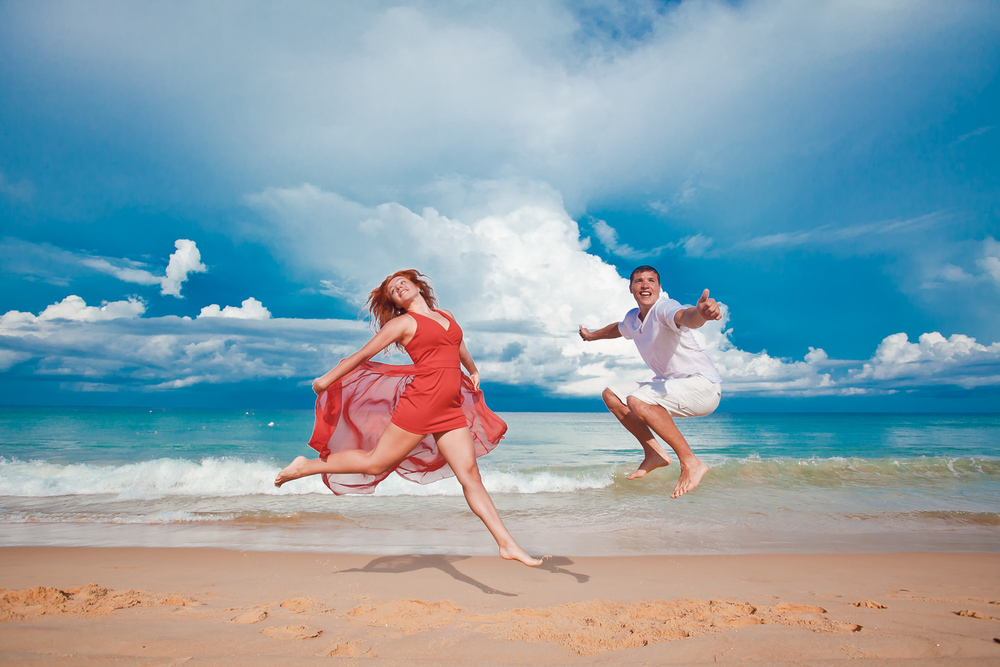  влюбленные у моря