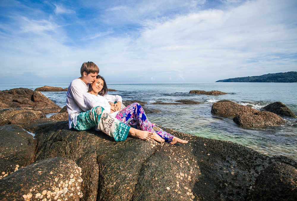  влюбленные у моря