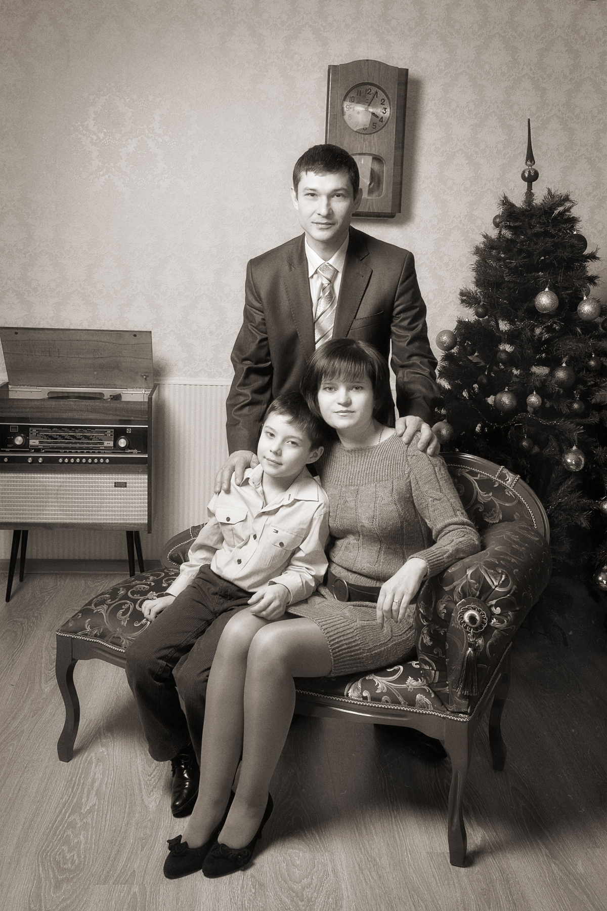 Семейная  фотоссессия в  студии